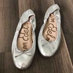 Sliver Ballet flats size 7